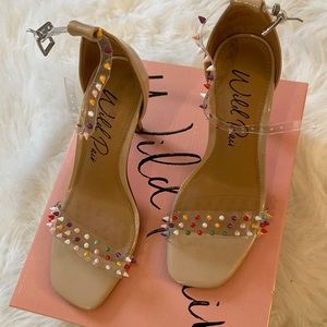 New, never worn Wild Pair multi-colored heels!